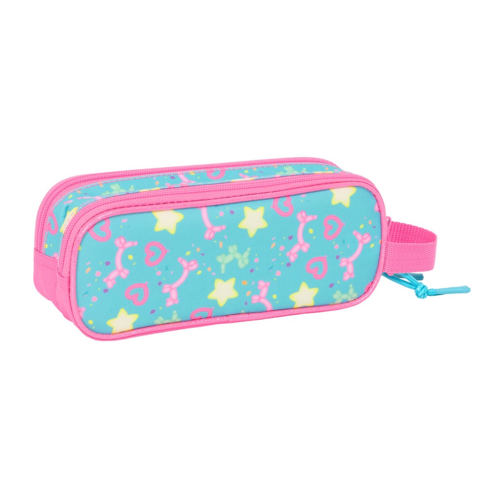 Zweifaches Mehrzweck-Etui Gabby's Dollhouse Confetti Rosa türkis 21 x 8 x 6 cm