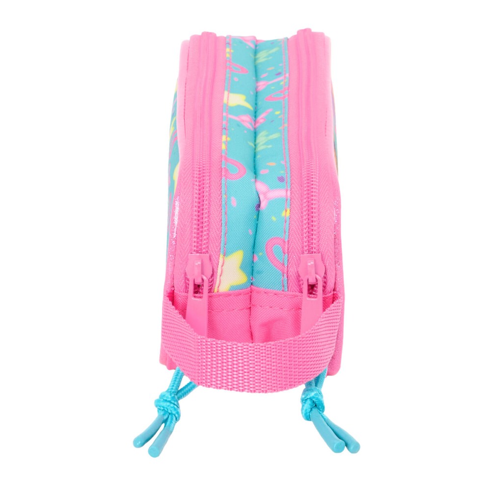 Zweifaches Mehrzweck-Etui Gabby's Dollhouse Confetti Rosa türkis 21 x 8 x 6 cm