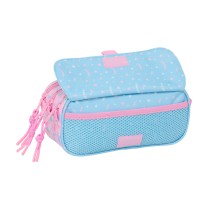 Trousse Fourre-Tout Triple BlackFit8 Smile Rose Bleu clair 21,5 x 10 x 8 cm