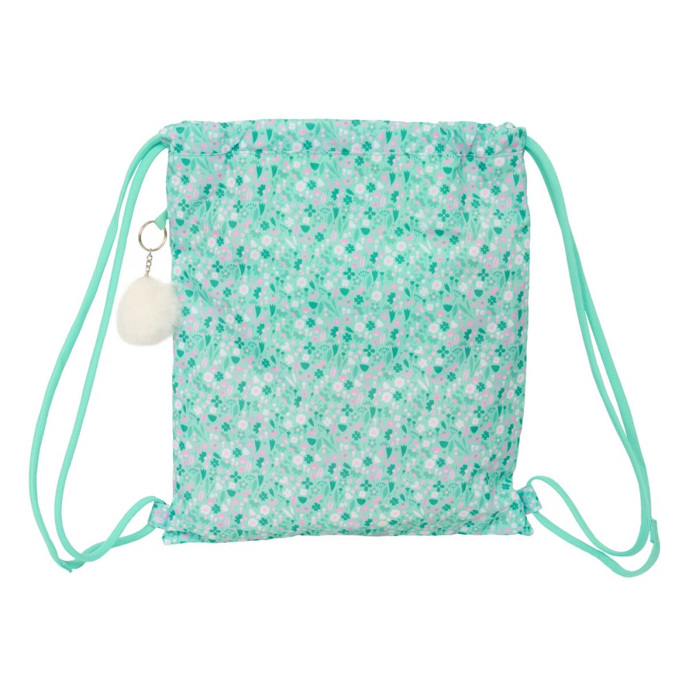 Rucksacktasche mit Bändern Safta Cuore Minze 35 x 40 x 1 cm
