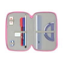 Dreifaches Federmäppchen Gabby's Dollhouse Confetti Rosa türkis 12,5 x 19,5 x 5,5 cm 37 Stücke