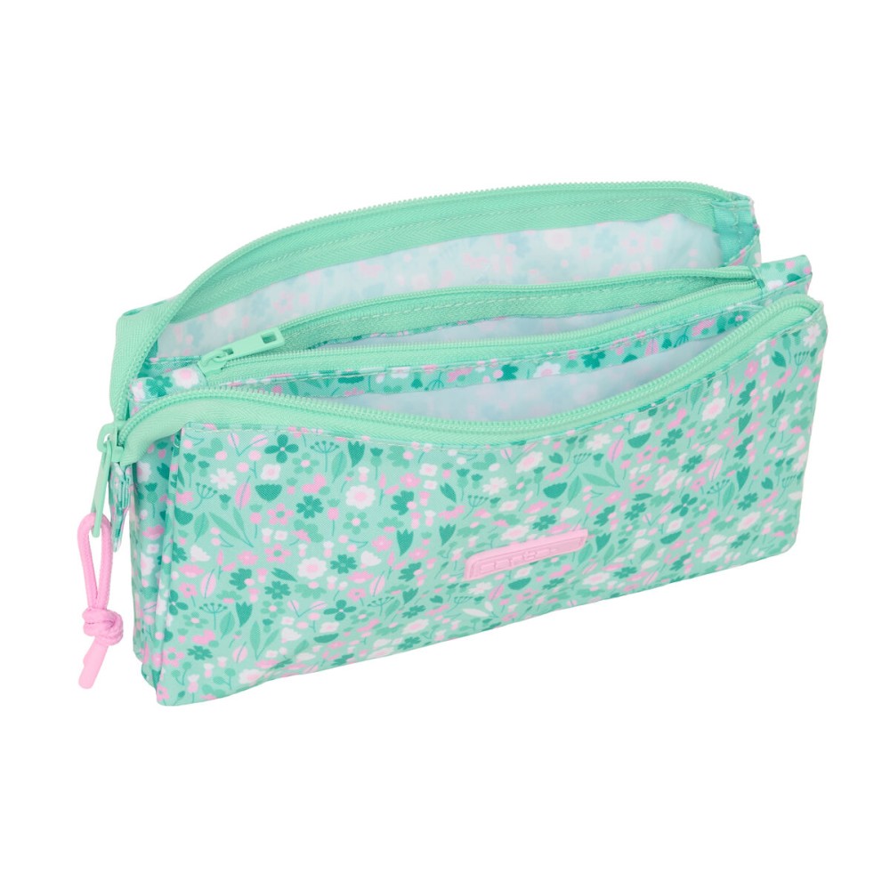 Dreifaches Mehrzweck-Etui Safta Cuore Minze 22 x 12 x 3 cm