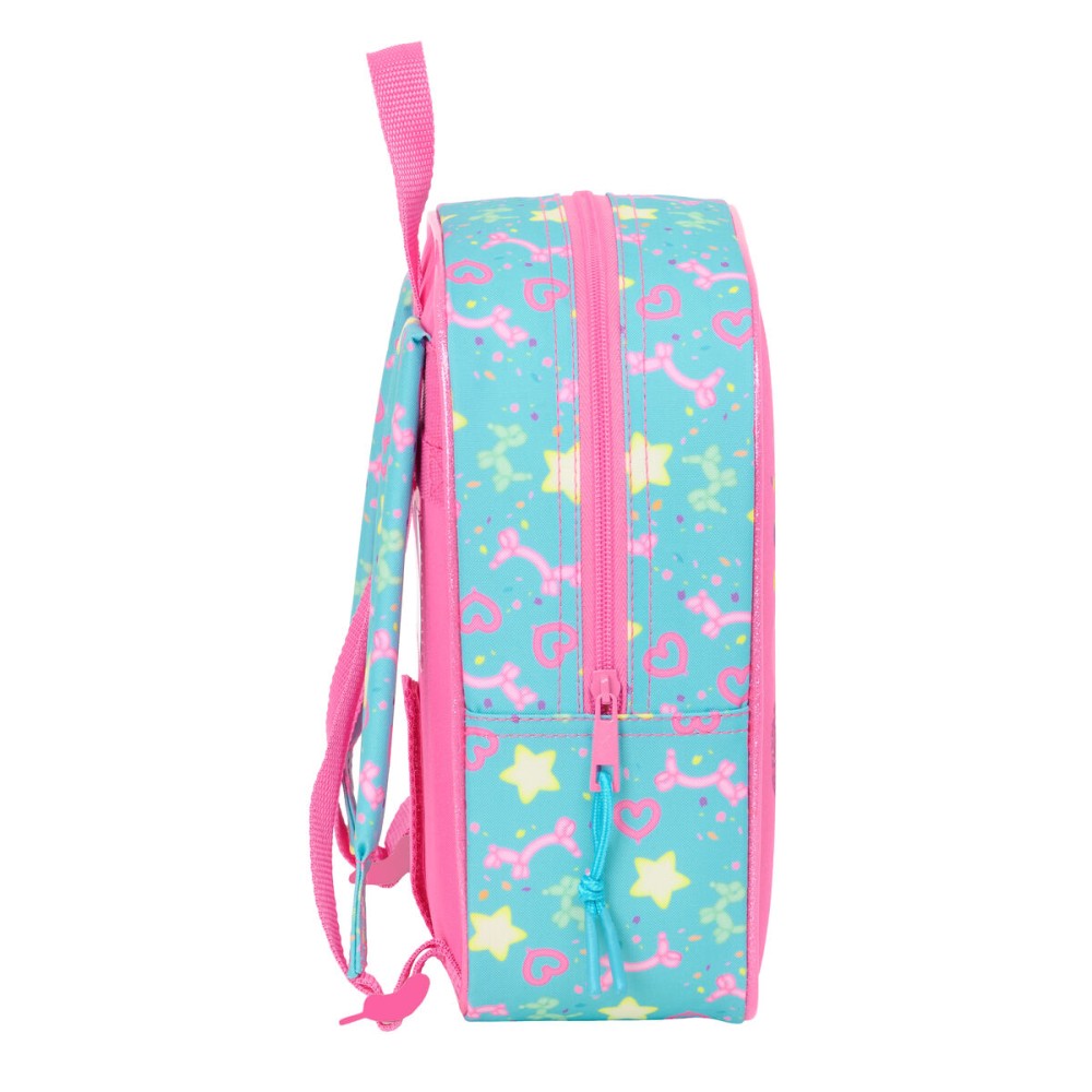 Kinderrucksack Gabby's Dollhouse Confetti Rosa türkis 22 x 27 x 10 cm