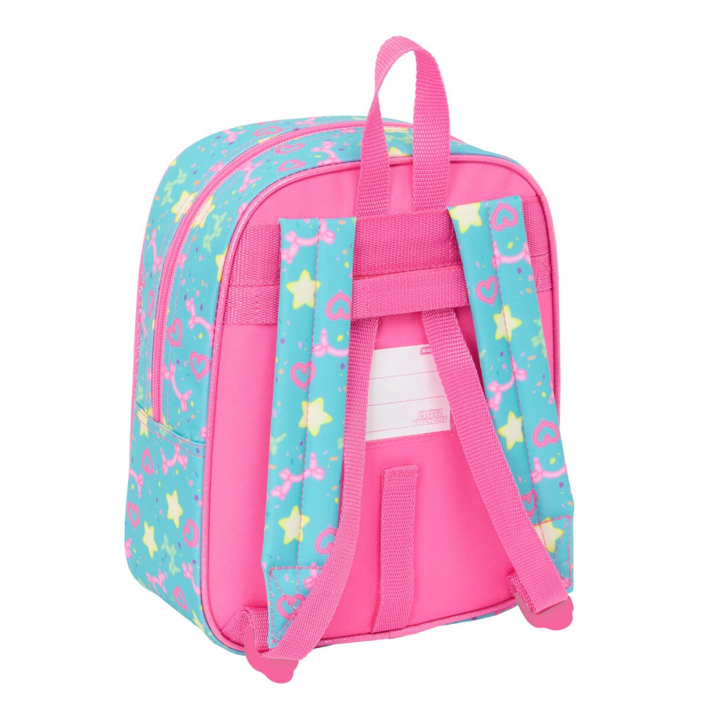 Kinderrucksack Gabby's Dollhouse Confetti Rosa türkis 22 x 27 x 10 cm