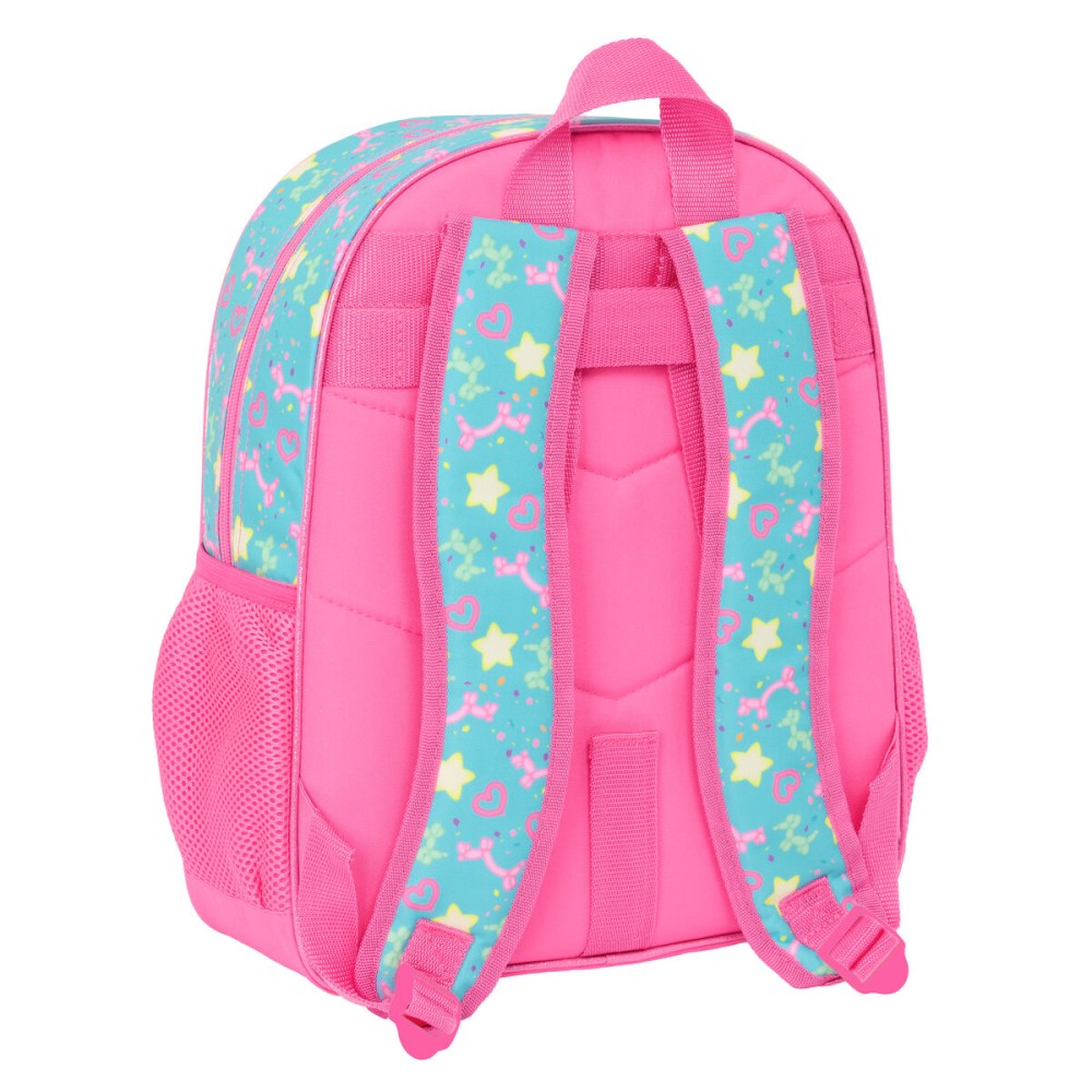 Schulrucksack Gabby's Dollhouse Confetti Rosa türkis 32 x 38 x 12 cm