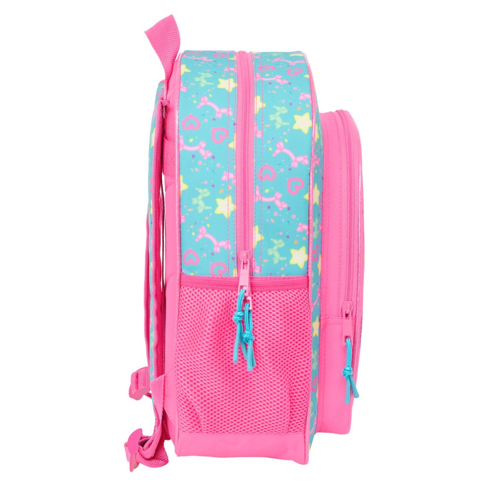 Schulrucksack Gabby's Dollhouse Confetti Rosa türkis 32 x 38 x 12 cm