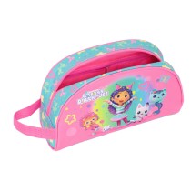 Travel Vanity Case Gabby's Dollhouse Confetti Pink Turquoise 26 x 16 x 9 cm