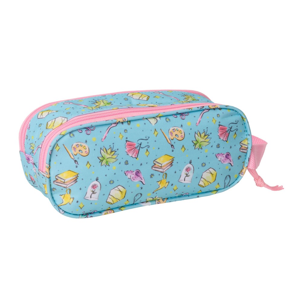 Zweifaches Mehrzweck-Etui Frozen Rosa Himmelsblau 21 x 8 x 6 cm 3D