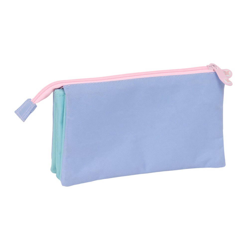 Dreifaches Mehrzweck-Etui Munich Mellow Blau Rosa Himmelsblau 22 x 12 x 3 cm