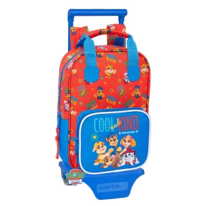Schulrucksack mit Rädern The Paw Patrol Cool Blau Rot 20 x 28 x 8 cm