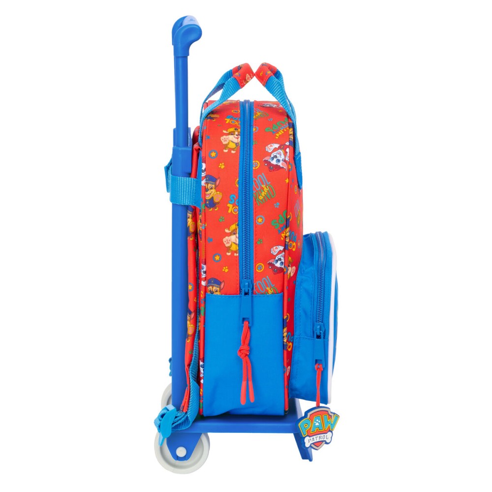 Schulrucksack mit Rädern The Paw Patrol Cool Blau Rot 20 x 28 x 8 cm