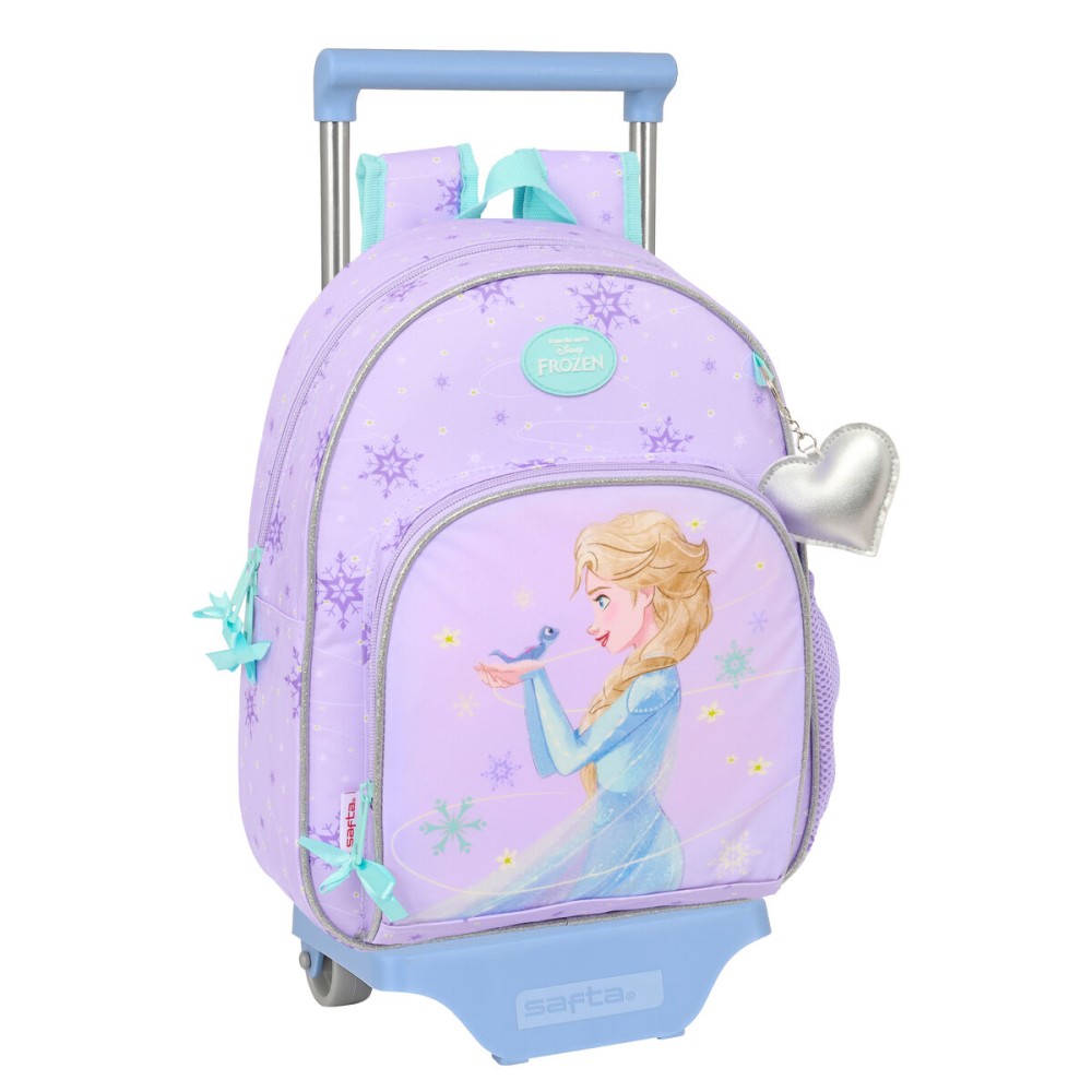 Schulrucksack mit Rädern Frozen Spirit Lila 28 x 34 x 10 cm