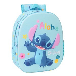 Kinderrucksack Lilo & Stitch Hellblau 27 x 33 x 10 cm 3D