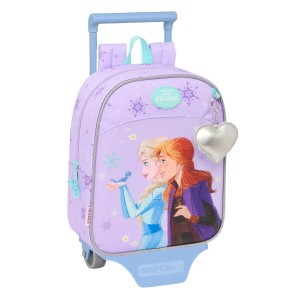 Schulrucksack mit Rädern Frozen Spirit Lila 22 x 27 x 10 cm