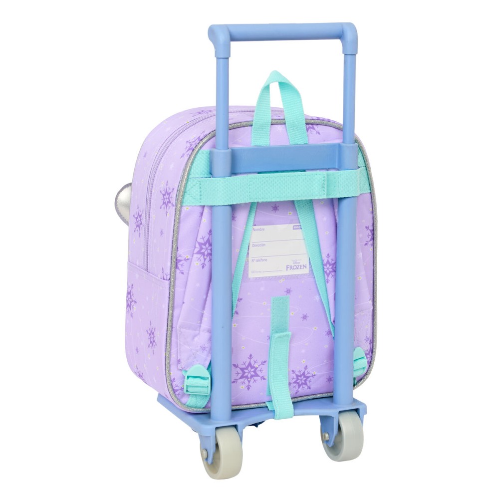 Schulrucksack mit Rädern Frozen Spirit Lila 22 x 27 x 10 cm