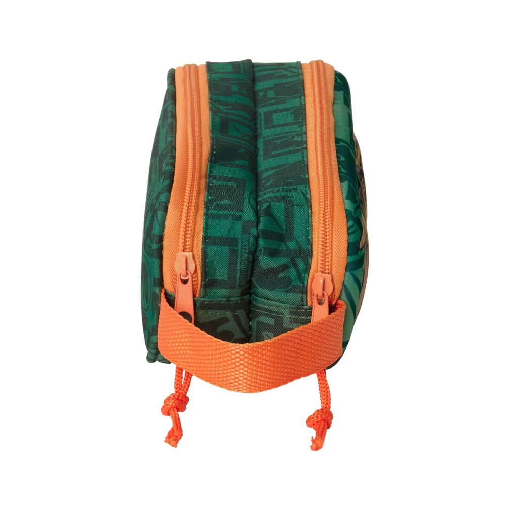 Trousse Fourre-Tout Double Jurassic World Vert foncé 21 x 8 x 6 cm 3D