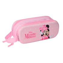 Zweifaches Mehrzweck-Etui Minnie Mouse Rosa 21 x 8 x 6 cm 3D