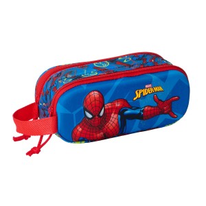 Zweifaches Mehrzweck-Etui Spider-Man Rot Marineblau 21 x 8 x 6 cm 3D