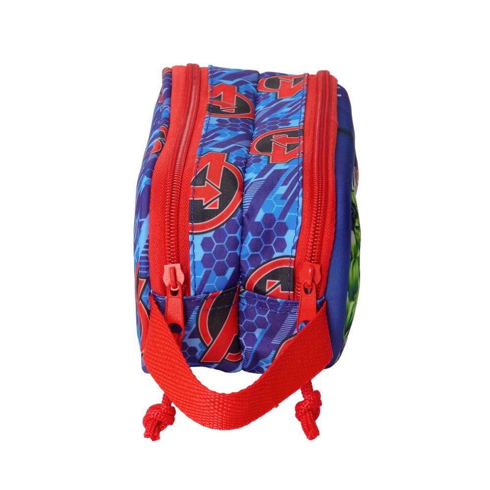 Trousse Fourre-Tout Double The Avengers Rouge Bleu foncé 21 x 8 x 6 cm 3D
