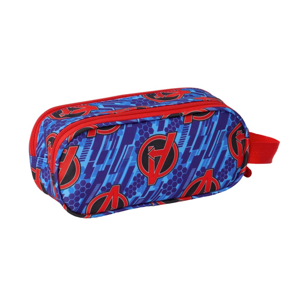 Trousse Fourre-Tout Double The Avengers Rouge Bleu foncé 21 x 8 x 6 cm 3D