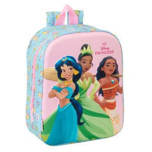 Kinderrucksack Frozen Rosa Himmelsblau 22 x 27 x 10 cm 3D