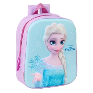 Kinderrucksack Frozen Rosa Himmelsblau 22 x 27 x 10 cm 3D