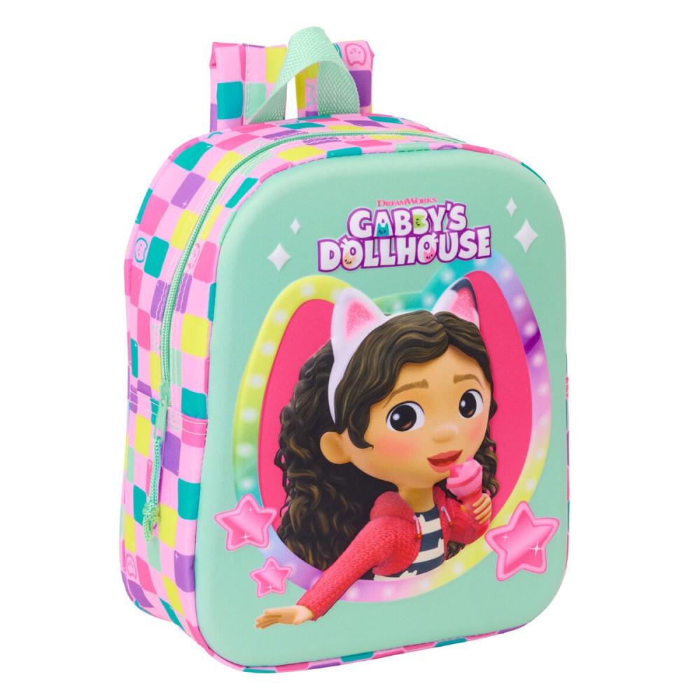 Kinderrucksack Gabby's Dollhouse Bunt 22 x 27 x 10 cm 3D