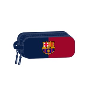 Zweifaches Mehrzweck-Etui F.C. Barcelona Blau Granatrot 21 x 8 x 6 cm 3D
