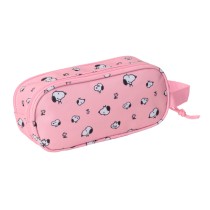 Trousse Fourre-Tout Double Snoopy Rose 21 x 8 x 6 cm 3D