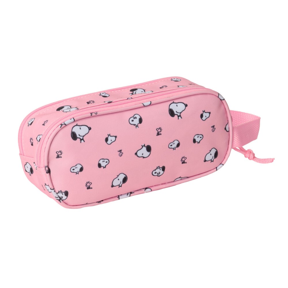 Trousse Fourre-Tout Double Snoopy Rose 21 x 8 x 6 cm 3D