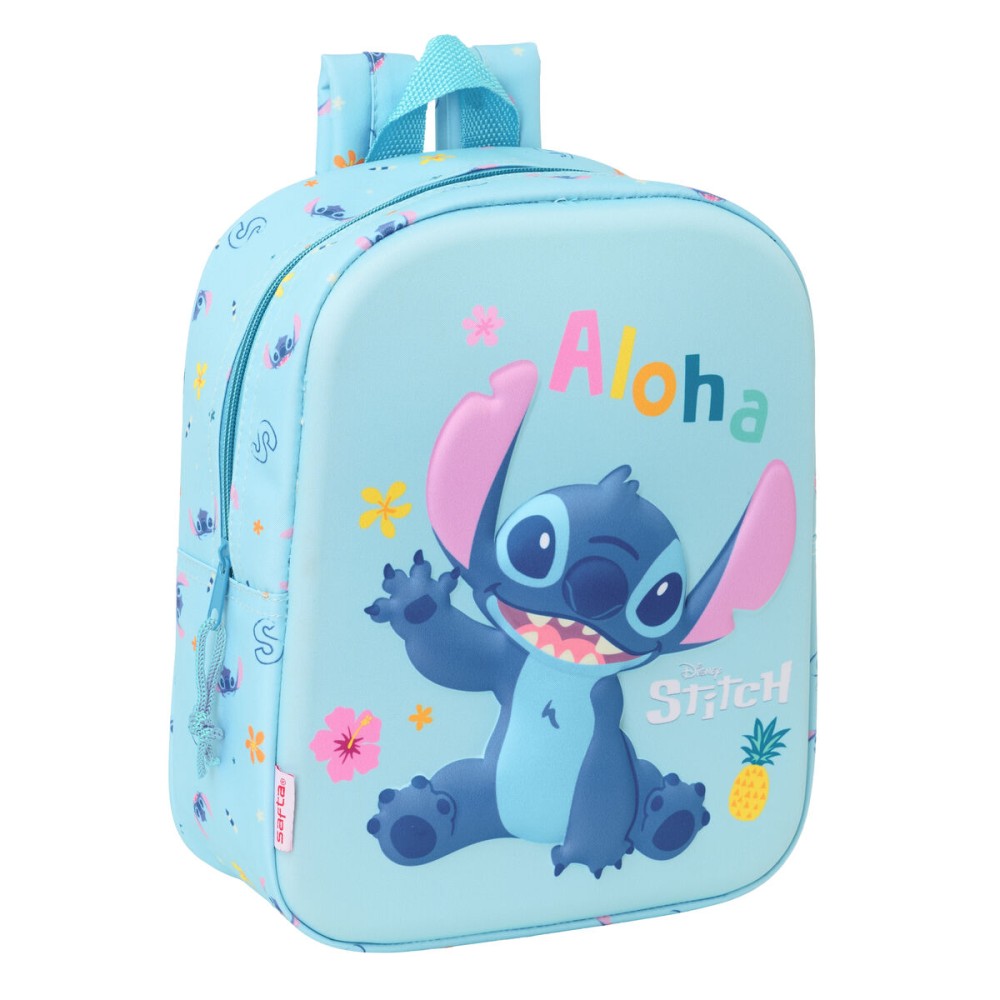 Kinderrucksack Lilo & Stitch Hellblau 22 x 27 x 10 cm 3D