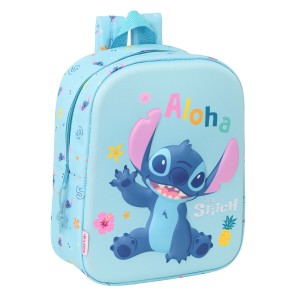 Kinderrucksack Lilo & Stitch Hellblau 22 x 27 x 10 cm 3D