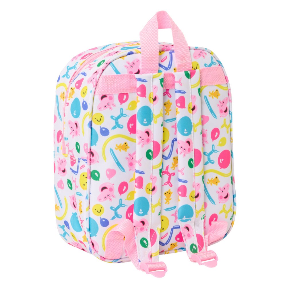 Child bag Peppa Pig Blue White Pink 22 x 27 x 10 cm 3D