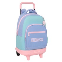 Cartable à roulettes Munich Mellow Bleu Rose Bleu ciel 33 x 45 x 22 cm