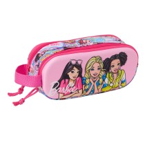 Zweifaches Mehrzweck-Etui Barbie Rosa 21 x 8 x 6 cm 3D