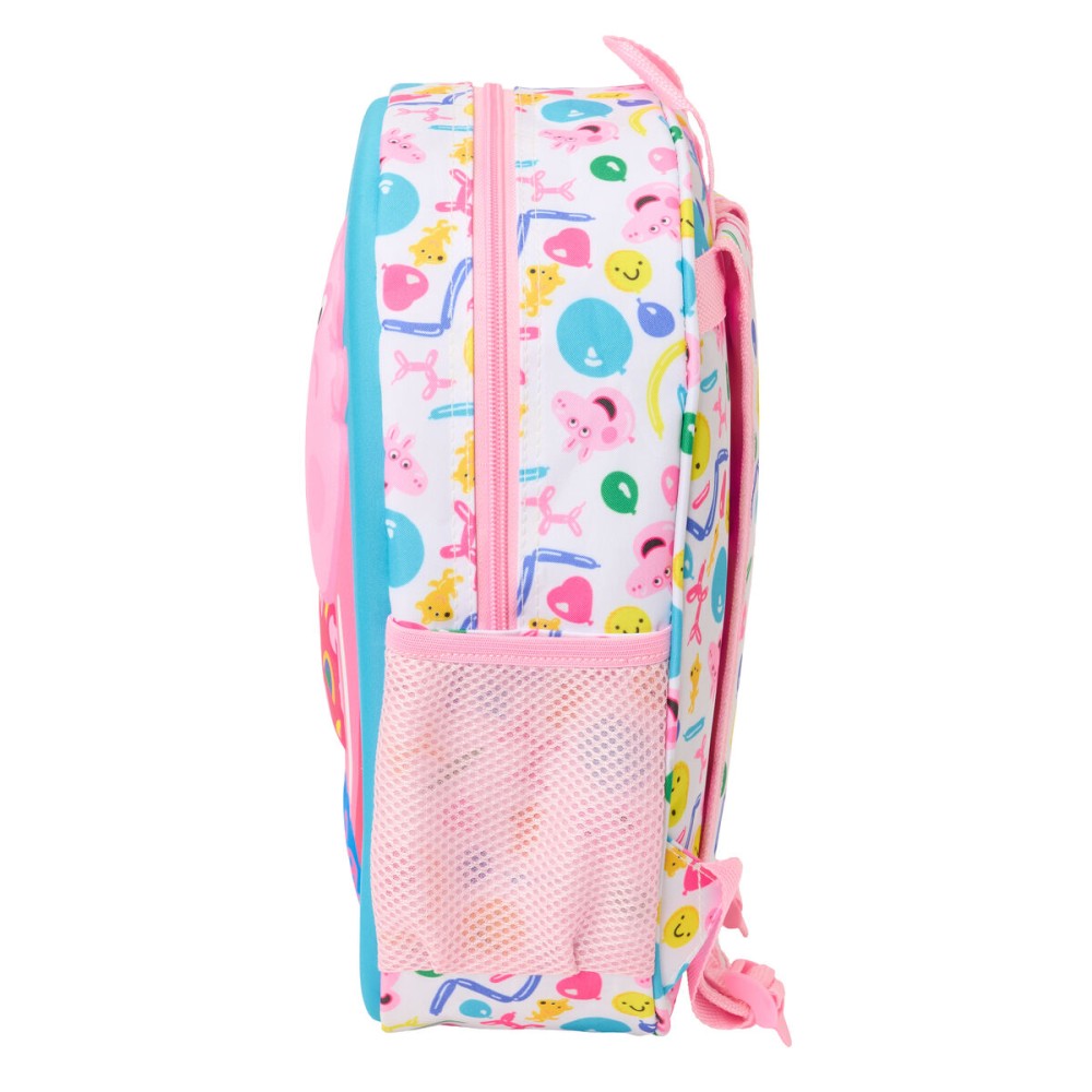 Child bag Peppa Pig Blue White Pink 27 x 33 x 10 cm 3D