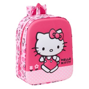 Child bag Hello Kitty Pink 22 x 27 x 10 cm 3D