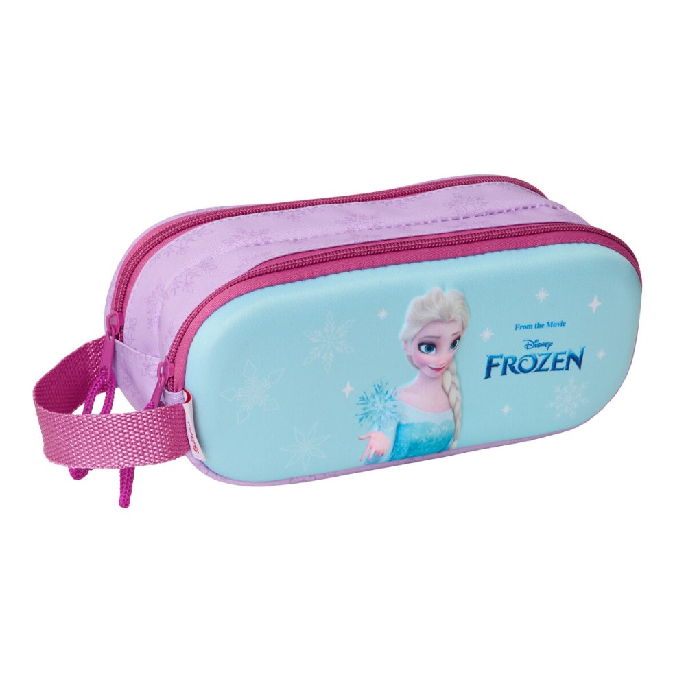 Zweifaches Mehrzweck-Etui Frozen Rosa Himmelsblau 21 x 8 x 6 cm 3D