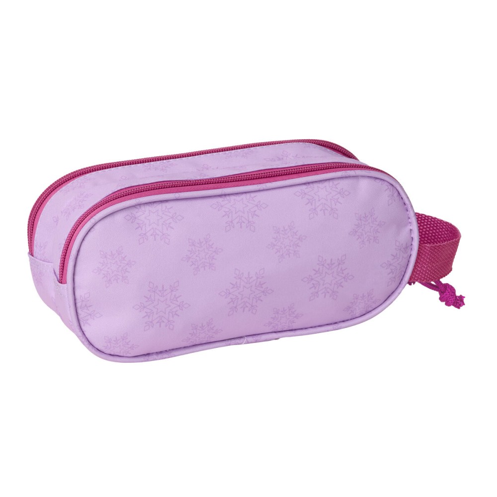 Zweifaches Mehrzweck-Etui Frozen Rosa Himmelsblau 21 x 8 x 6 cm 3D