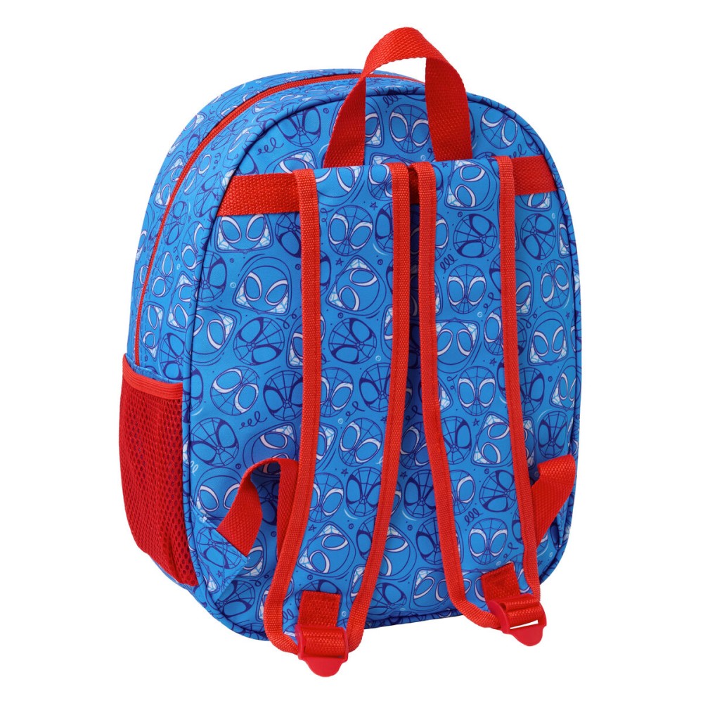 Child bag Spider-Man Red Navy Blue 27 x 33 x 10 cm 3D