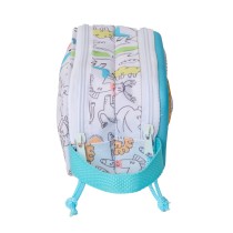 Zweifaches Mehrzweck-Etui Safta Blau Weiß 21 x 8 x 6 cm 3D
