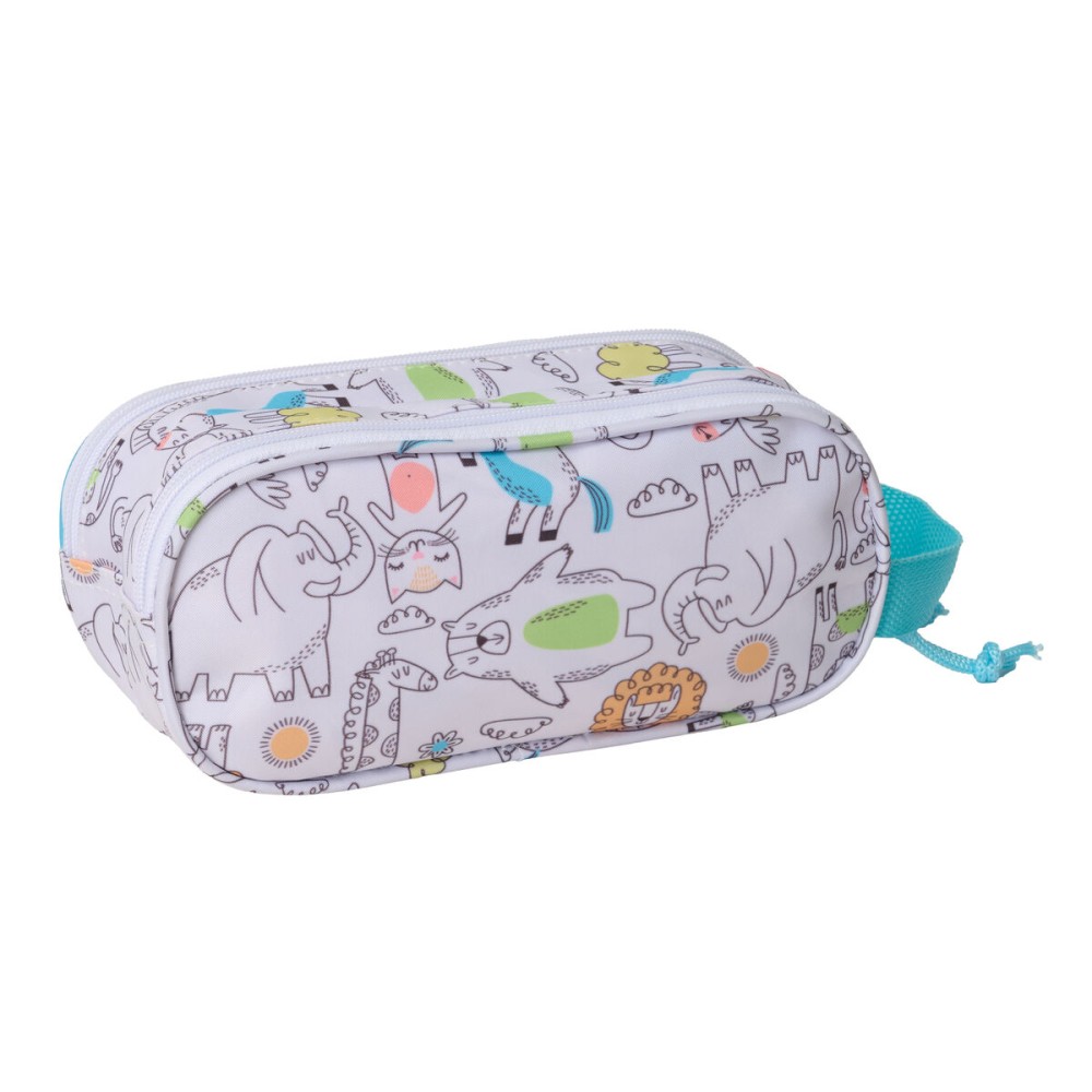 Double Carry-all Safta Blue White 21 x 8 x 6 cm 3D