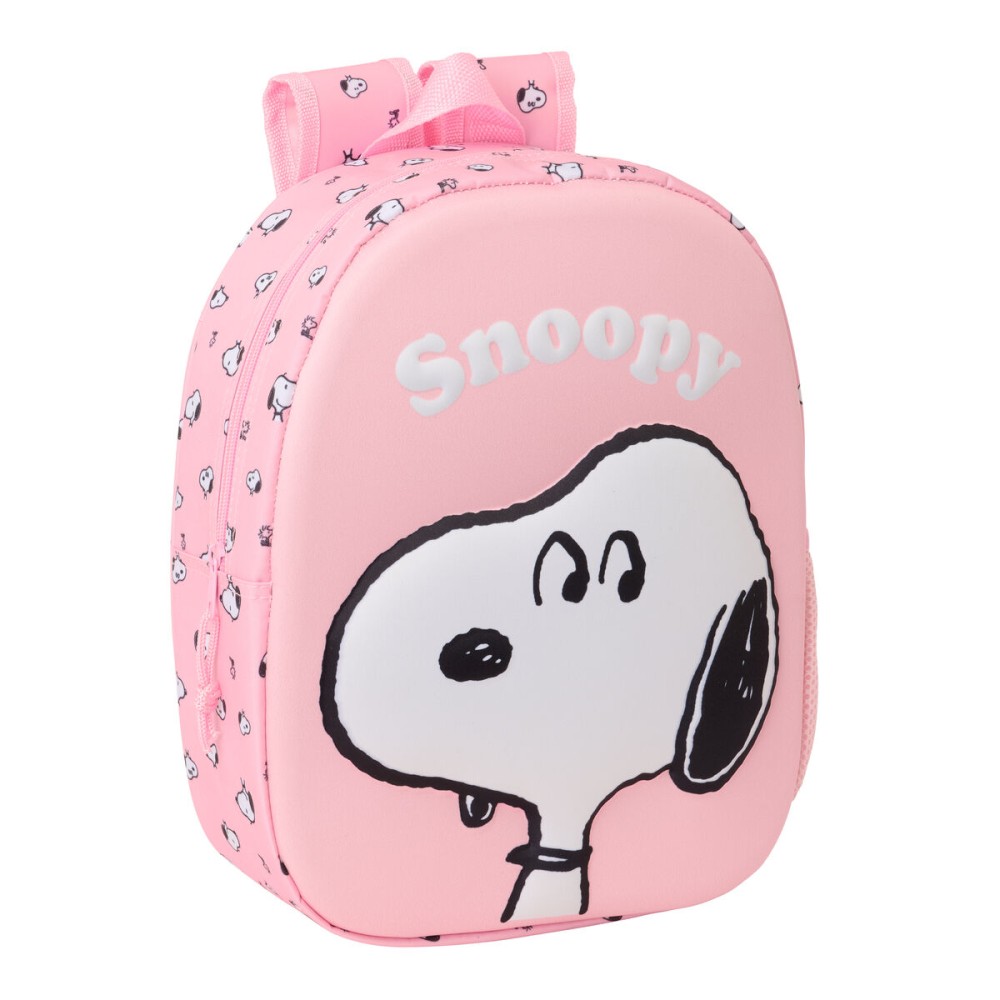Kinderrucksack Snoopy Rosa 27 x 33 x 10 cm 3D