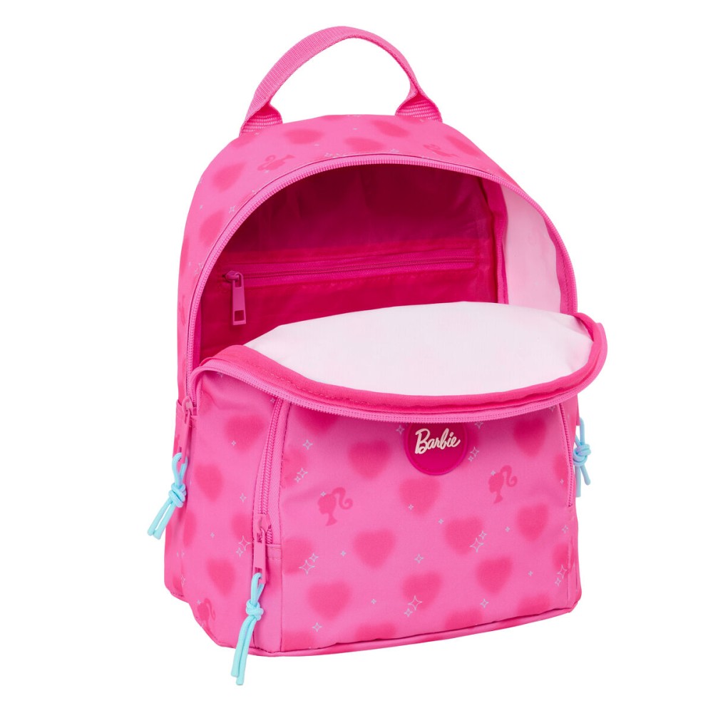 School Bag Barbie Corazones Pink 25 x 30 x 13 cm