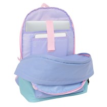 Laptop- und Tablet-Rucksack mit USB-Anschluss Munich Mellow Blau Rosa Celeste