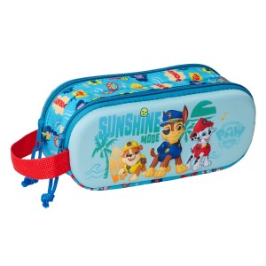 Zweifaches Mehrzweck-Etui The Paw Patrol Blau 21 x 8 x 6 cm 3D