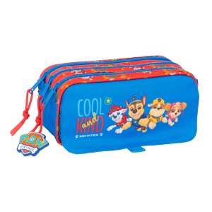 Dreifaches Mehrzweck-Etui The Paw Patrol Cool Blau Rot 21,5 x 10 x 8 cm