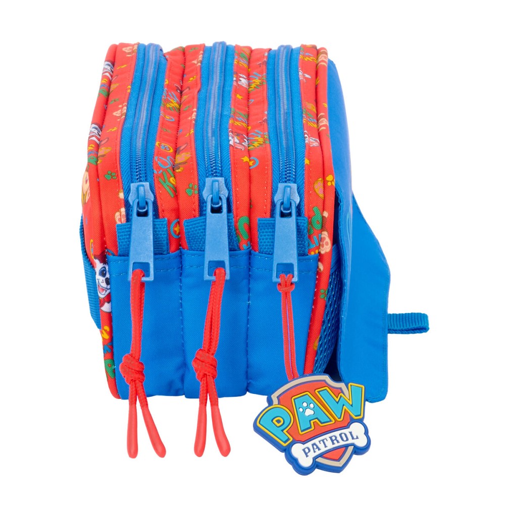 Dreifaches Mehrzweck-Etui The Paw Patrol Cool Blau Rot 21,5 x 10 x 8 cm