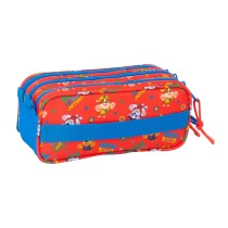 Dreifaches Mehrzweck-Etui The Paw Patrol Cool Blau Rot 21,5 x 10 x 8 cm
