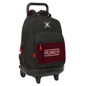 Schulrucksack mit Rädern Munich Vulcan Schwarz 33 x 45 x 22 cm